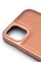 iPhone 15 Pro Max Compatible Leather Look Hard Cover Case Tan Sand Beige - 3