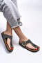 Giseraele Women's Flip Flops 0012601 Green - 2