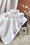 Carmen 3 Piece Towel Set 100% Cotton Boxed Turkish Bath Set Dowry Set Luxury Bath Towels - 2