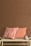 Pink Orange Striped Square Patterned Digital Printing Double Sided Gift 2-Piece Throw Pillow Cover - 2