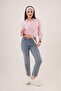 Striped Pink Crop Shirt with Binding Detail - 2