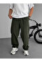 Khaki Stitched Casual Baggy Pants Jj-96