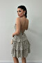 Pul sequin layered mini dress - gold - 3