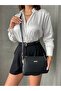 Genuine Leather Women's Crossbody Bag Amara Model Black Color