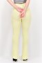 Women Knitted Co-ord Pull On Flare Pants, Yellow - 3