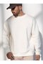 Hanorac unisex basic cu gât rotund, alb