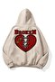 Unisex Broken Sweatshirt Hoodie Stone
