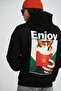 Unisex Enjoy Sweatshirt Hoodie Black - 4