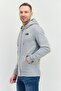 Men Hoodie Brand Logo Long Sleeves Sweatshirt, Grey - 3