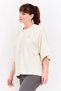 Women Sportswear Fit Short Sleeves Outdoor Top, Off White - 3