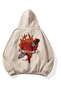 Unisex Love Hate Sweatshirt Hoodie Stone