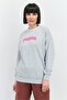 Women Regular Fit Embroidered Logo Outdoor Sweatshirts, Heather Grey