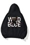Unisex Wild Blue Sweatshirt Hoodie Black