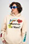 Unisex Love Take Whatever Sweatshirt Hoodie Stone - 3