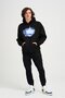 Unisex Girl Face Sweatshirt Hoodie Black - 4