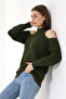 Women's Half Fisherman Shoulder Low-cut Casual Knitwear Sweater