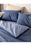 Odette Double Duvet Cover Set - Ranforce Printed, Dark Blue - 2