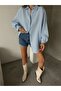 Women's Baby Blue Muslim Fabric Premium Shirt - 5