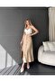 Women's Buttoned Linen Skirt - 4