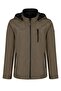 Men's Green 100% Waterproof Detachable Hooded Summer Jacket with Inner Pocket