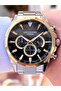 Gray Gold Case Steel Cord All Functions Active 5 Atm Water Resistant Men Wristwatch Lc.7205