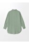 Lcw Modest Green Striped Oversize Women's Shirt Tunic - 6