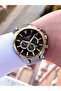 Gray Gold Case Steel Cord All Functions Active 5 Atm Water Resistant Men Wristwatch Lc.7205 - 4
