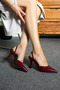 8.5 cm Elastic Open Back Thin Heeled Pointed Front Patent Leather Classic Shoes - 2