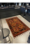 Royal Mixed Abstract Ancient Shapes Patterned Tassel Detailed Woven Base Decorative Carpet Royal30 - 6