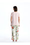 Esvab • Modern & Distinctive Zero Roba Collar Floral Women's Pajama Set - 5