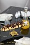 Goldy Glass Kayık Presentation Plate Metak Butterfly Breakfast Serving Plate 39*14 - 2