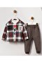 Boy's Plaid 3-Piece Jeans Set - 2
