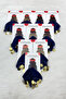 Navy Blue Gold Chiffon Card Gift Halay Handkerchief 5 Pieces, Bride Groom Wedding Henna Circumcision Engagement Bride - 2