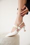 Ibiza Luxury Buckle Detailed Women's Heeled Shoes - 5