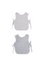 Colors of Joy Set of 2 Organic Cotton Muslin Baby Bibs Gray - 2