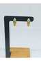Gold Color Zircon Stone Modern Design Earrings No 4