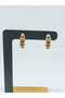 Gold Color Zircon Stone Modern Design Earrings No 5