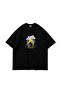 Black Sabbath Printed 24/1 Oversize Unisex Black Tshirt - 7