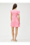 Women's Pink Patterned Dress 3SAL80067IK - 4