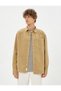 Canvas Shirt Classic Collar Pocket Detailed Buttoned Label Printed Cotton - 7