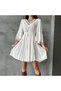 Women's V-Neck Embroidered Bohemian Summer Dress - 2