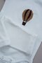 Balloon Embroidered Short Sleeve Baby Bodysuit with Snap Fastener Leggings Set - 7