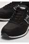 Men's Leather Laced Casual Sports Shoes Black White - 5