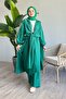 Slit Casual Light Green Double Suit - 5