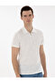 Ecru Slim Fit Zippered Polo Collar T-Shirt 50302586-Vr019 - 3