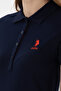 Women's Navy Blue Basic Polo Neck T-Shirt 50300896-Vr033 - 7