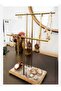 2'Li t Model Gold Metal Decorative Design Jewelry Stand - 4