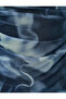 Mini Tulle Pencil Dress Tie-Dye Patterned Drape Detailed Slim Fit Long Sleeve Round Neck - 6