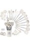 Kitchen Cooking Utensils Set, 40pcs Non-Stick Silicone Spatula Set with Holder (White)