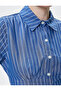 Crop Shirt Long Sleeve Classic Collar Cotton - 5